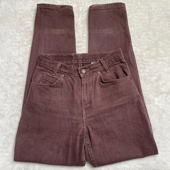 Vintage Levi's Women's Brown Student 550 Mid Rise Jeans Orange Tab Size 27 - Picture 3 of 9